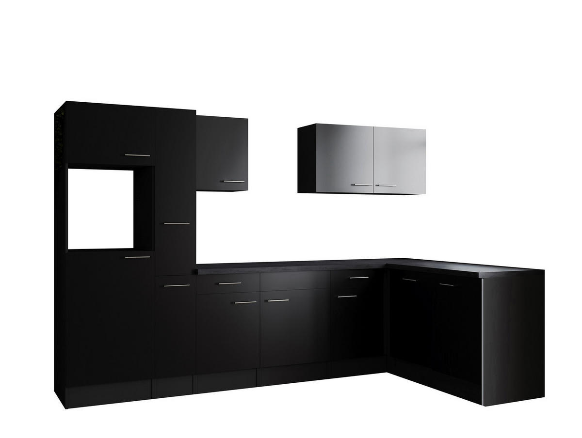 Winkelküche Oliver B/H/T: ca. 310x205x172 cm Oliver - granit/schwarz (310,00/205,00/172,00cm) - Respekta