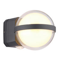 LED-Außenleuchte anthrazit klar B/H: ca. 10,5x11 cm ILLI - klar/anthrazit (10,50/11,00cm) - GLOBO