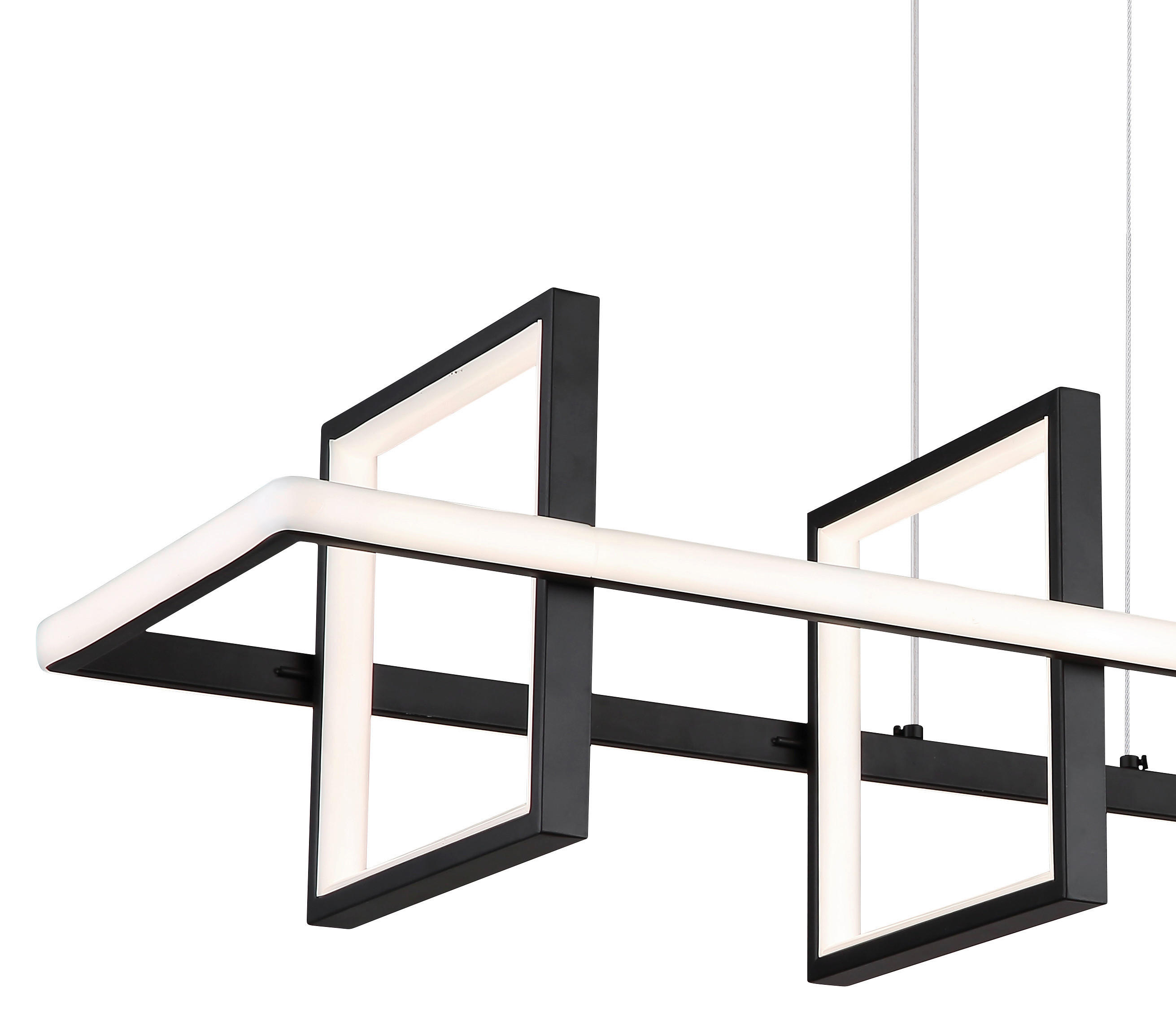 GLOBO Pendelleuchte schwarz Metall Silikon Aluminium B/H/T: ca. 28x120x90 cm 1.0 Brennstellen 67194-60 - schwarz (28,00/120,00/90,00cm) - GLOBO