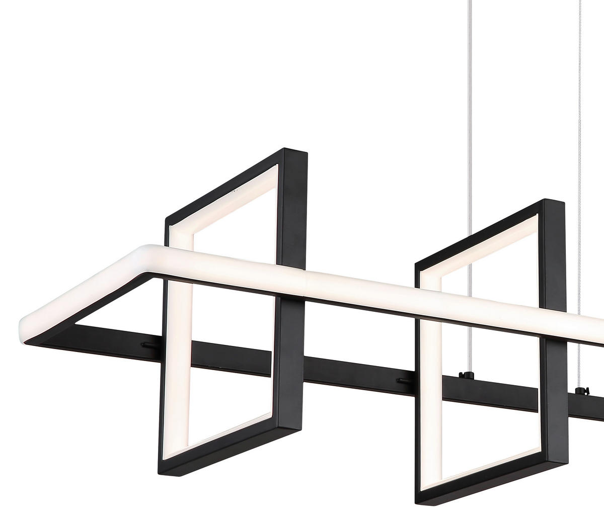 GLOBO Pendelleuchte schwarz Metall Silikon Aluminium B/H/T: ca. 28x120x90 cm 1.0 Brennstellen 67194-60 - schwarz (28,00/120,00/90,00cm) - GLOBO