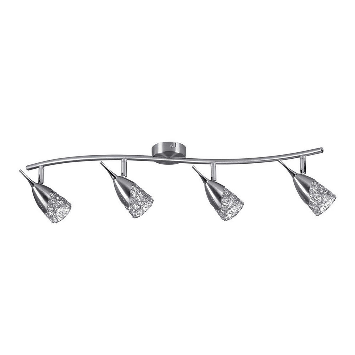 SPOT Light Spotbalken 2402427 nickel matt Metall B/H/T: ca. 79,5x15x8 cm G9 4 Brennstellen Milva - nickel matt (79,50/15,00/8,00cm) - SPOT Light