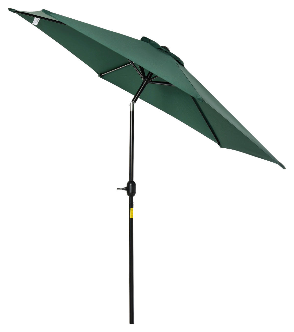 Outsunny Sonnenschirm grün Stahl B/H/L: ca. 270x235x270 cm Sonnenschirm_mit_Handkurbel - grün (270,00/270,00/235,00cm) - Outsunny