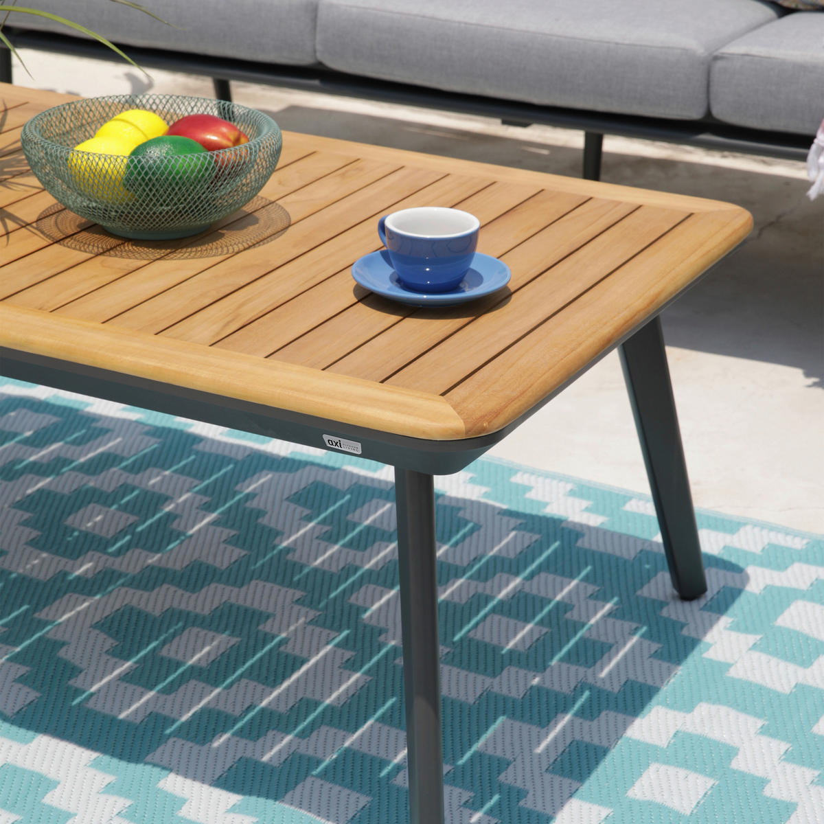 AXI Outdoor Living Loungeset Bibi braun Metall B/H/L: ca. 82,5x75,5x191,5 cm Bibi - braun/anthrazit (191,50/82,50/75,50cm) - AXI Outdoor Living