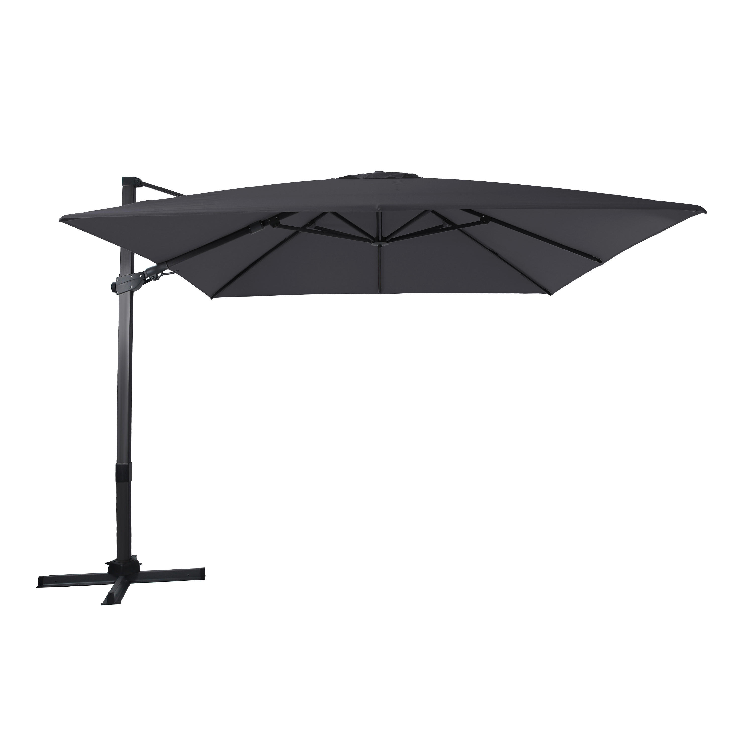 AXI Outdoor Living Ampelschirm Apollo anthrazit Metall B/H/L: ca. 300x255x300 cm Apollo - anthrazit/grau (300,00/300,00/255,00cm) - AXI Outdoor Living