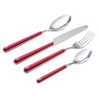 EL GANSO Besteckset APARTAMENTO rot Edelstahl 16 tlg. APARTAMENTO - rot/silber - EL GANSO