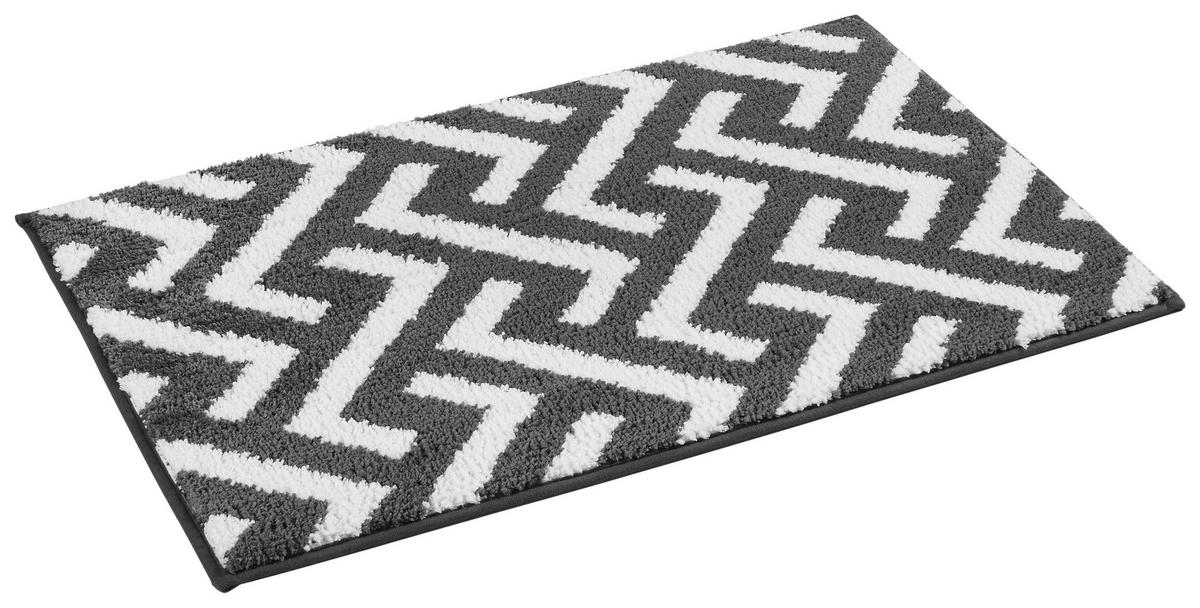 Badematte Badmatte Luxor Badmatte Luxor - weiß/anthrazit (50,00/80,00cm) - POCOline