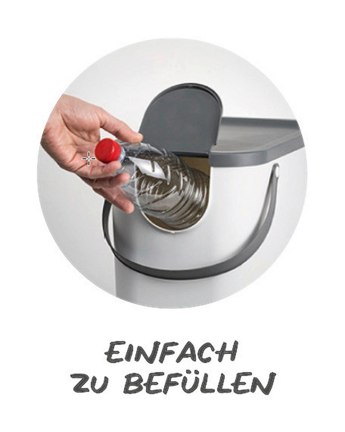 Rotho Abfalleimer weiß B/H/L: ca. 23,5x34x40 cm Abfalleimer_Albula 25l - weiß (40,00/23,50/34,00cm) - Rotho