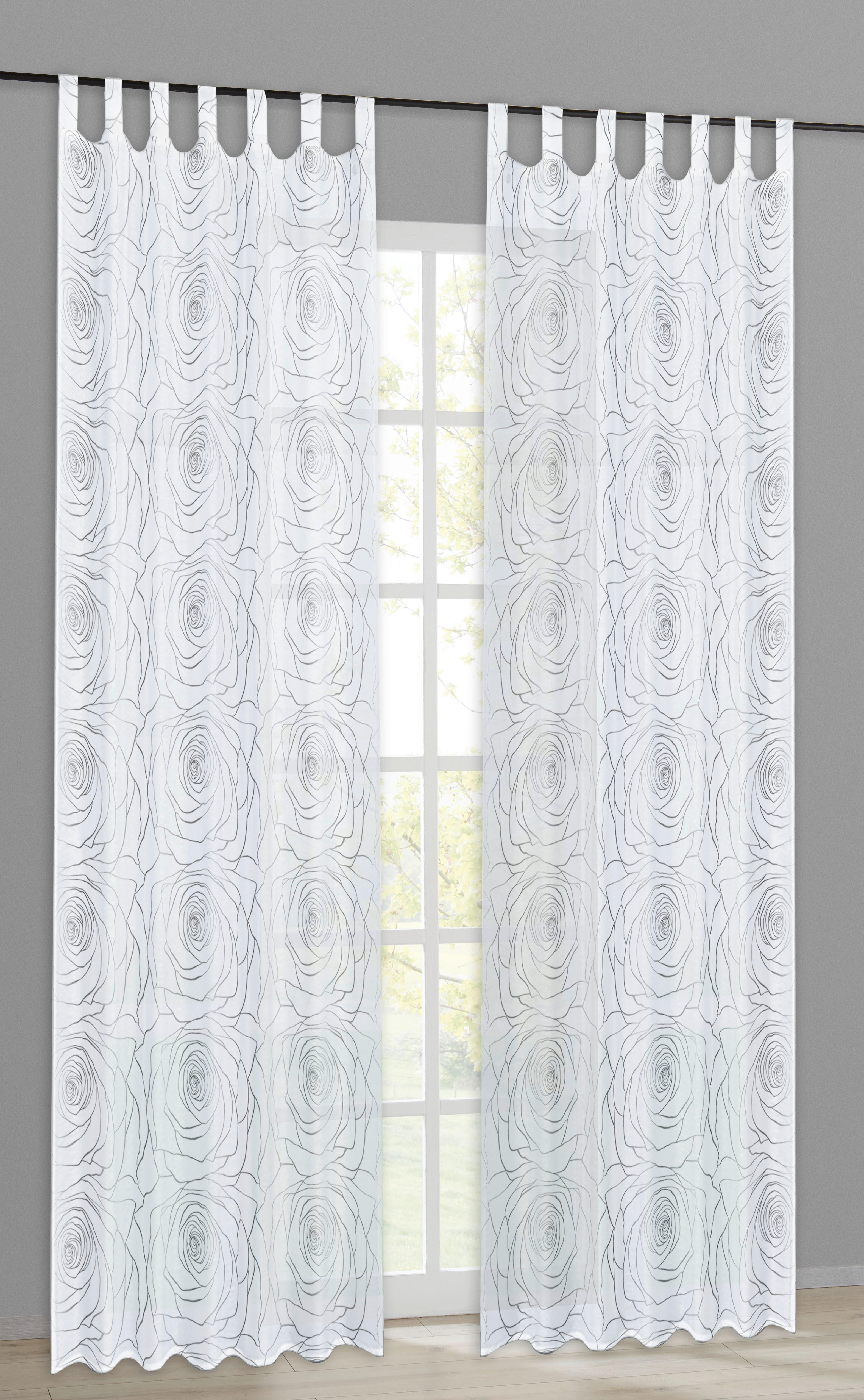 silver edition Kombivorhang Fame weiß B/L: ca. 135x245 cm Fame - weiß/silber (135,00/245,00cm) - silver edition