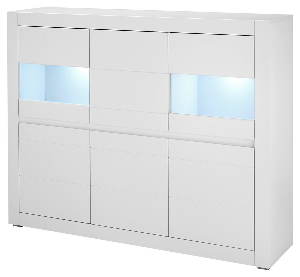 Highboard Chester weiß matt B/H/T: ca. 165x132x42 cm Chester - weiß (165,00/132,00/42,00cm)
