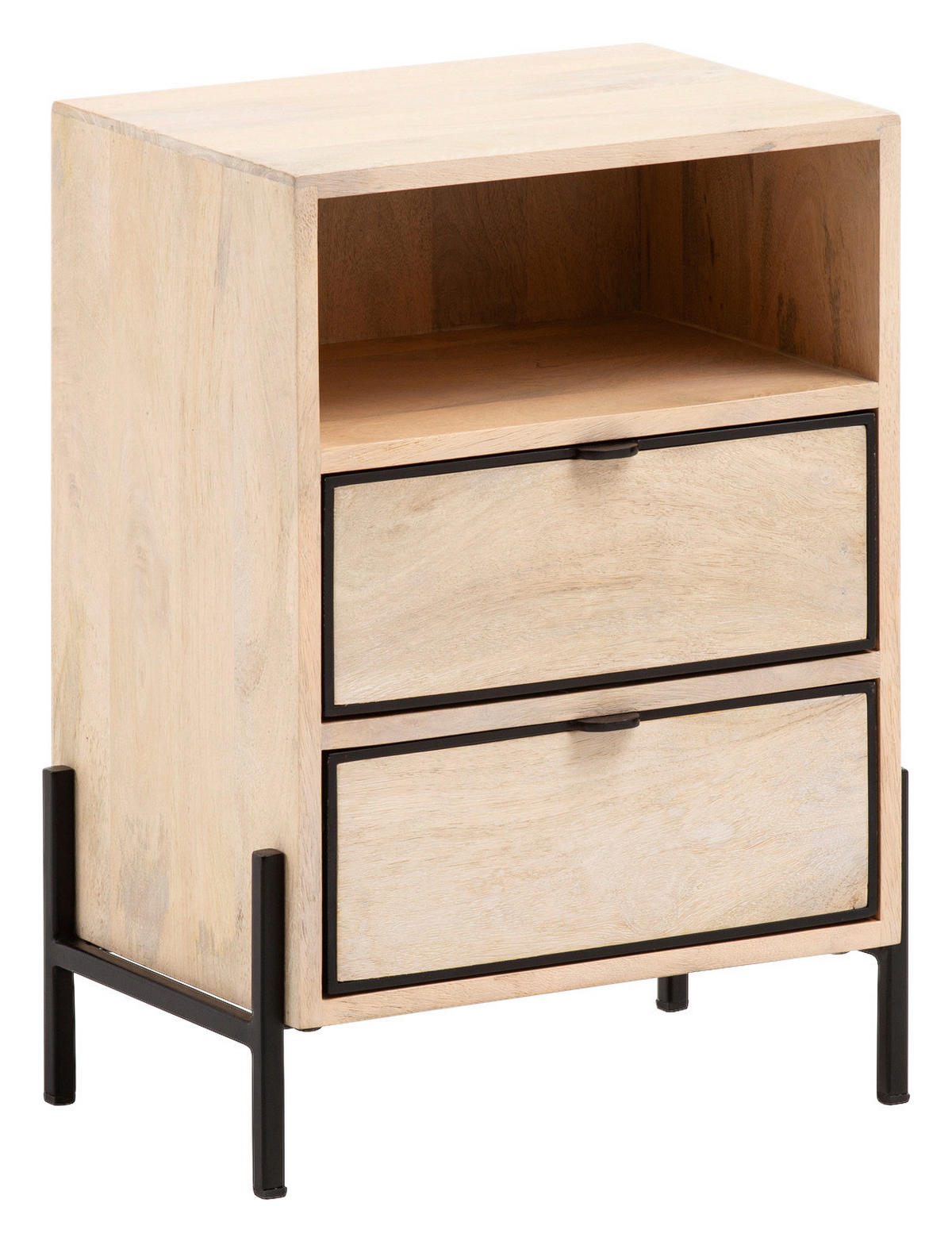 Nachtkonsole braun B/H/T: ca. 43x60x50 cm Nachttisch - braun (43,00/60,00/50,00cm) - Wohnling