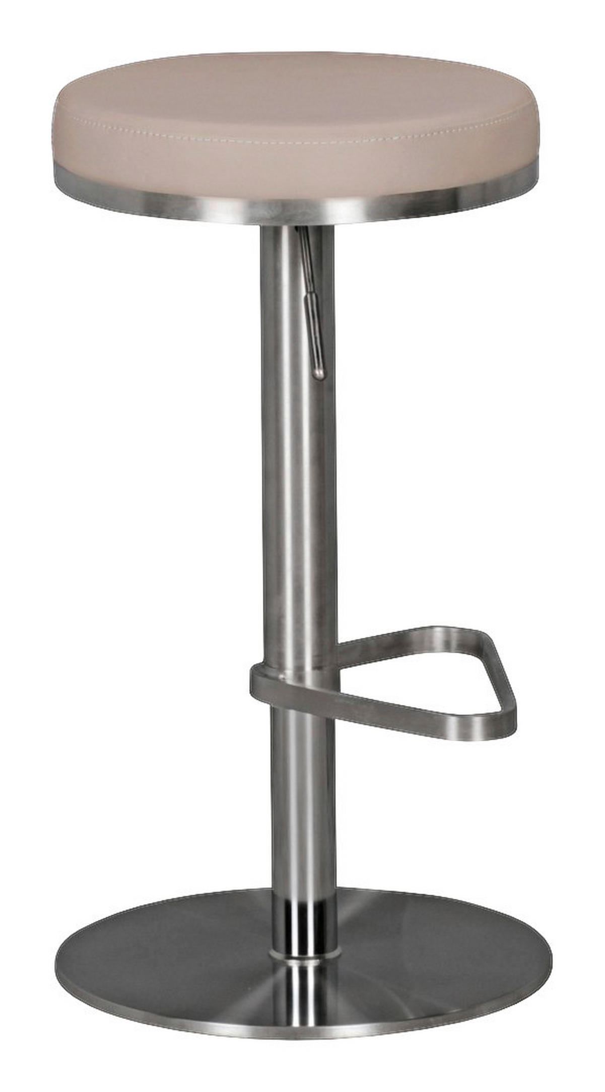 Barhocker beige Edelstahl Kunstleder Edelstahl B/H/T: ca. 38x82x38 cm Edelstahl Barhocker - beige/Edelstahl (38,00/82,00/38,00cm) - Wohnling