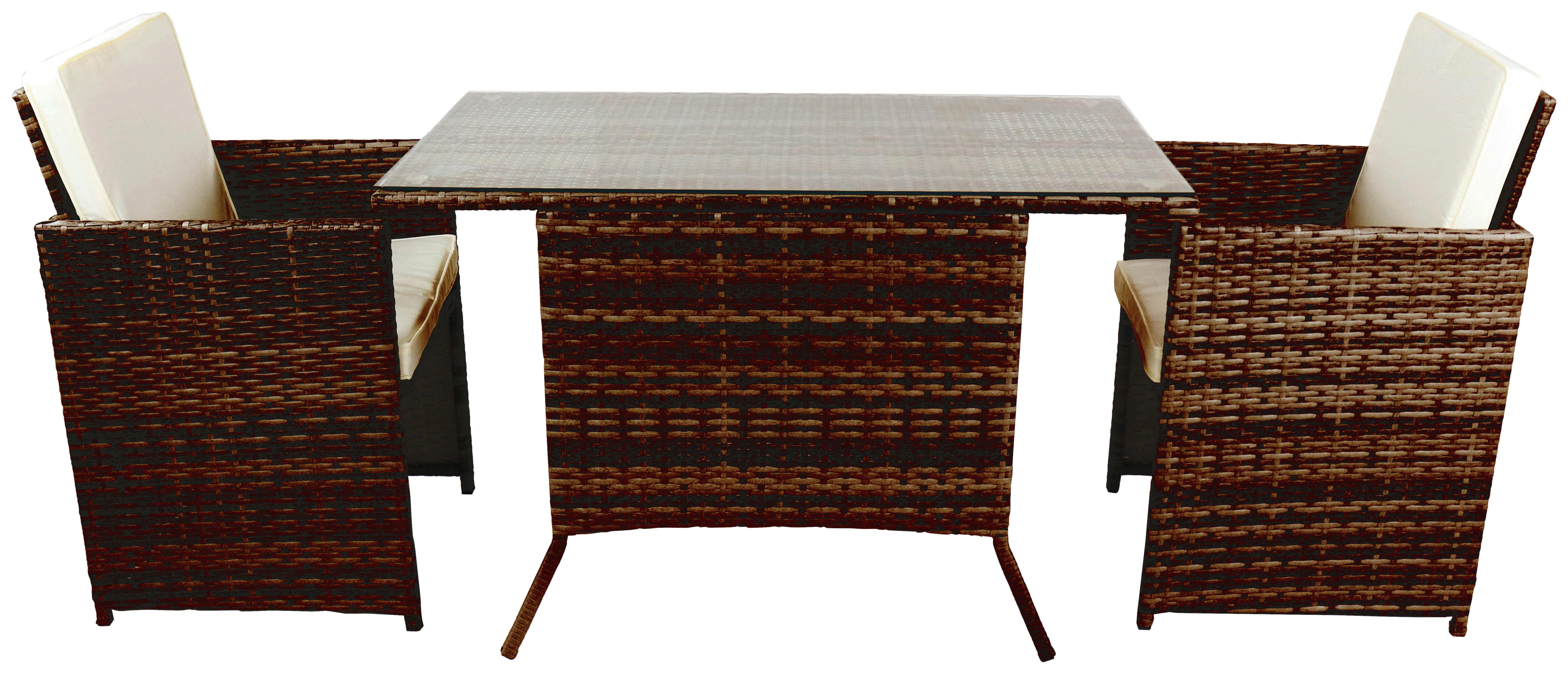 VCM Gartensitzgruppe Raloso braun Glas B/H/L: ca. 114x86x64 cm Raloso - braun (64,00/114,00/86,00cm) - VCM