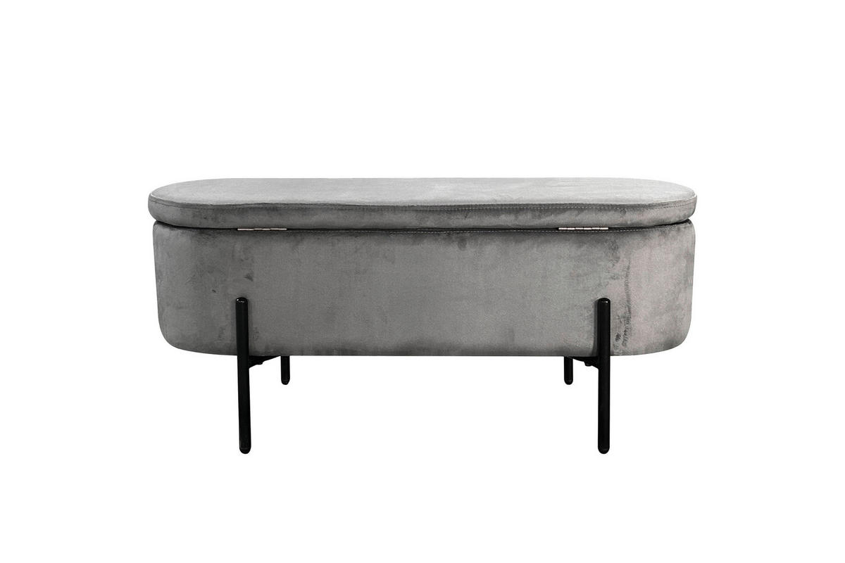 Truhe NOVA grau B/H/T: ca. 95x42x37,5 cm NOVA - grau (95,00/42,00/37,50cm) - byLIVING