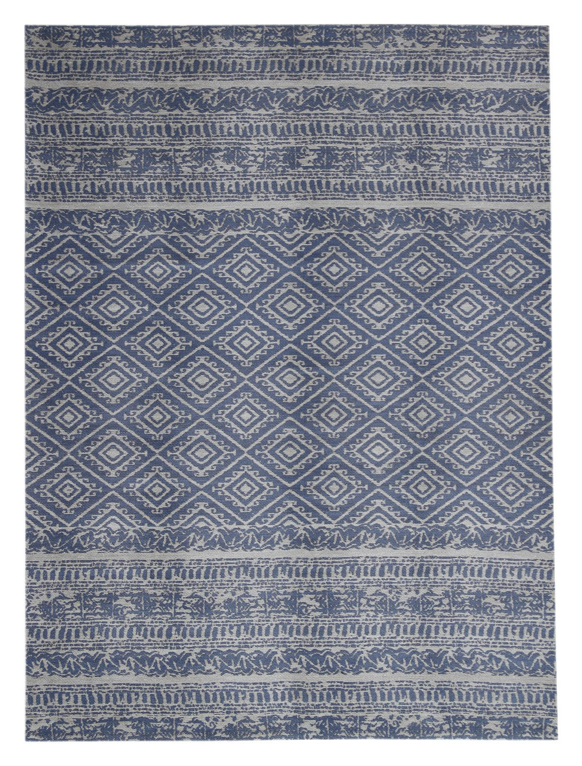 Kayoom Flachgewebeteppich Sunny 110 hellblau B/L: ca. 80x150 cm Sunny 110 - hellblau (80,00/150,00cm) - Kayoom