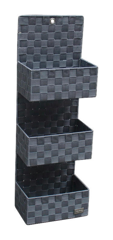 POCOline Wandkorb grau Nylon B/H/L: ca. 15x75x25 cm Wandkorb grau - grau (25,00/15,00/75,00cm) - POCOline