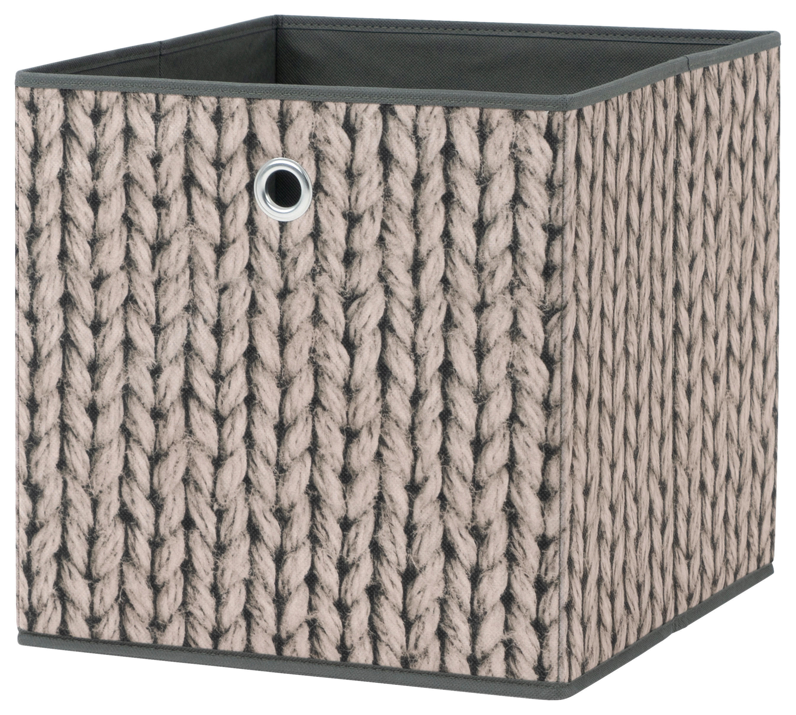 Motivbox Wolle anthrazit B/H/T: ca. 32x32x32 cm Wolle - beige/anthrazit (32,00/32,00/32,00cm)