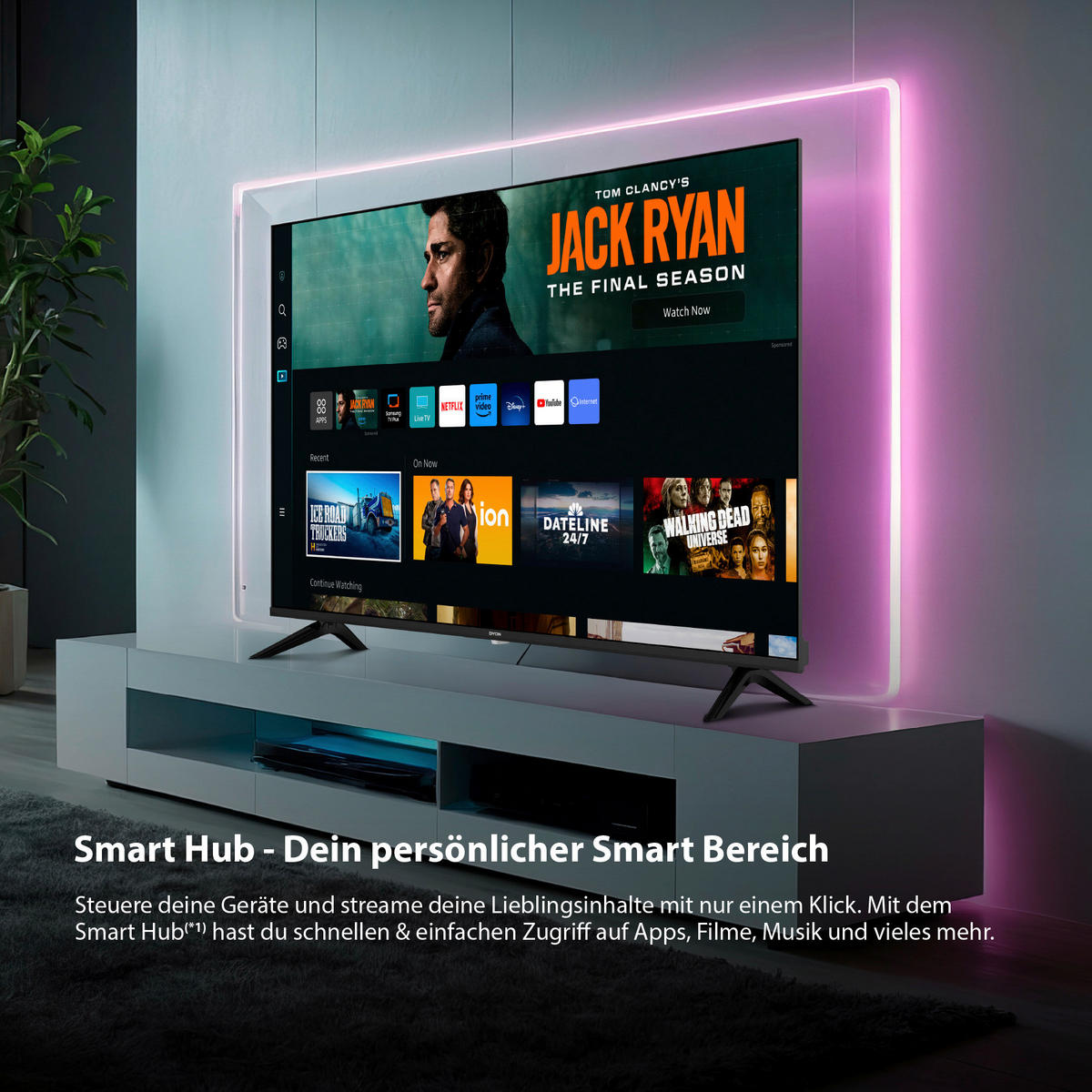 Dyon LED-TV 32H-TI-W 32 Zoll Diagonale ca. 80 cm LED-Smart-TV_Ultimax_32H-TI-W - schwarz (177,00/100,00cm) - Dyon
