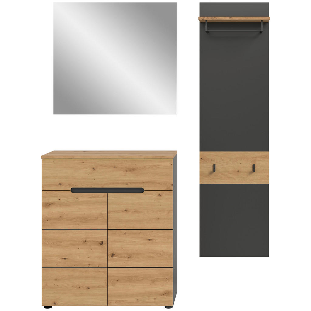 Thumbnail - Garderobe Canu basaltgrau Nachbildung Artisan Nachbildung B/H/T: ca. 140x190x37 cm