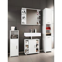 Badezimmer-Set Zalo weiß B/H/T: ca. 140x180x30 cm Zalo - weiß (140,00/180,00/30,00cm) - VCM Möbel