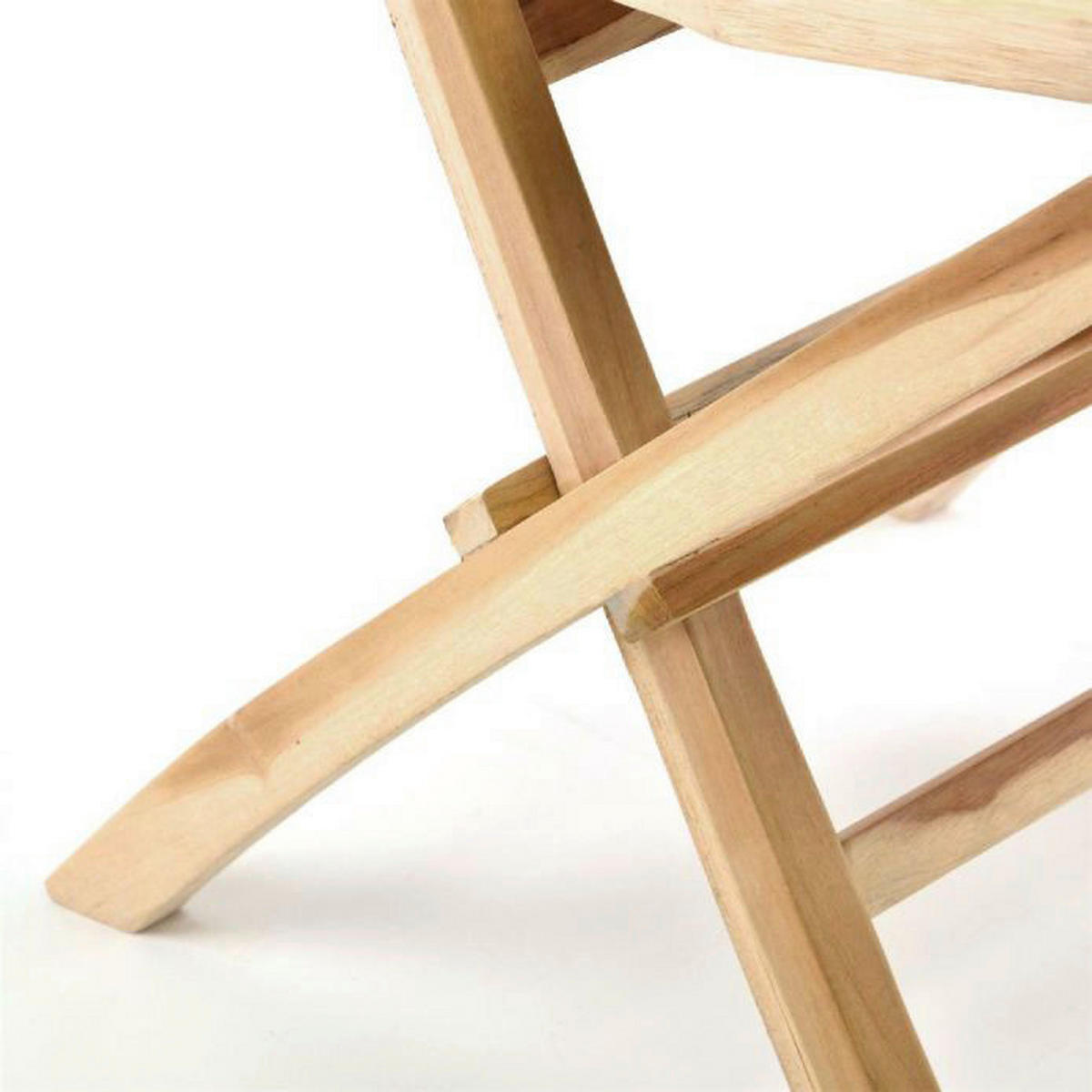 VCM Klappstuhl 2er Set braun Teakholz B/H/T: ca. 42x98x43 cm 2er Set - braun (42,00/98,00/43,00cm) - VCM
