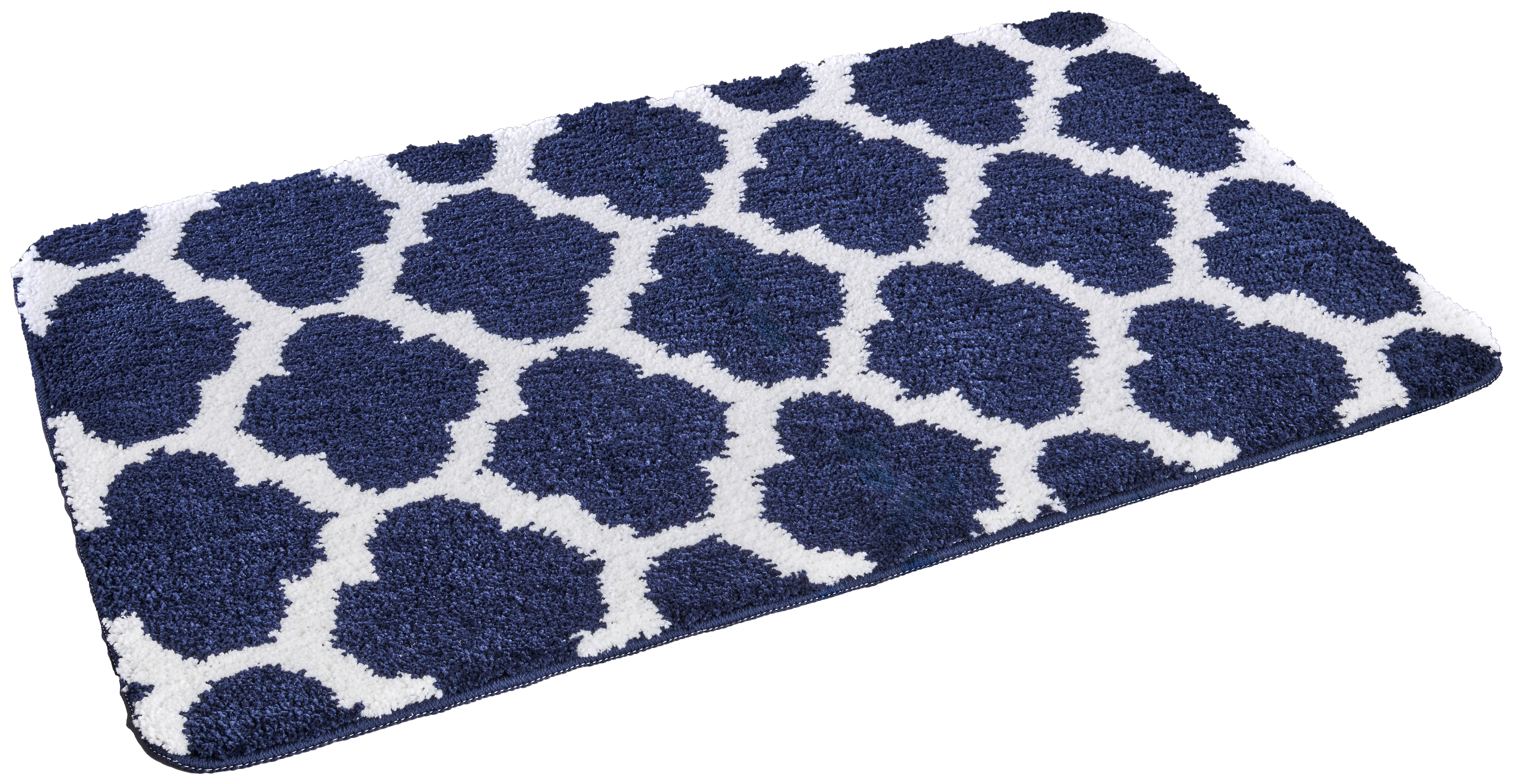 Badematte Badematte_Scandi 60x100cm - blau/weiß (60,00/100,00cm)