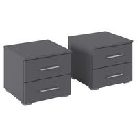 Nachtkonsolen München grau B/H/T: ca. 40x36x40 cm München - Alu/grau (40,00/36,00/40,00cm)