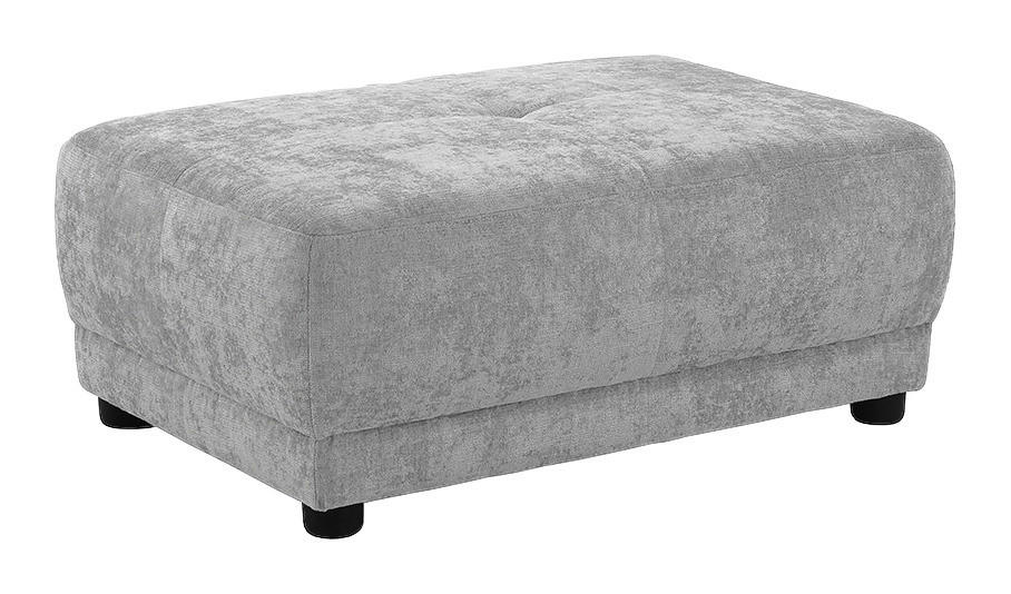 Hocker hellgrau Webstoff B/H/T: ca. 112x44x79 cm Loggia_Hocker - hellgrau/schwarz (112,00/44,00/79,00cm)