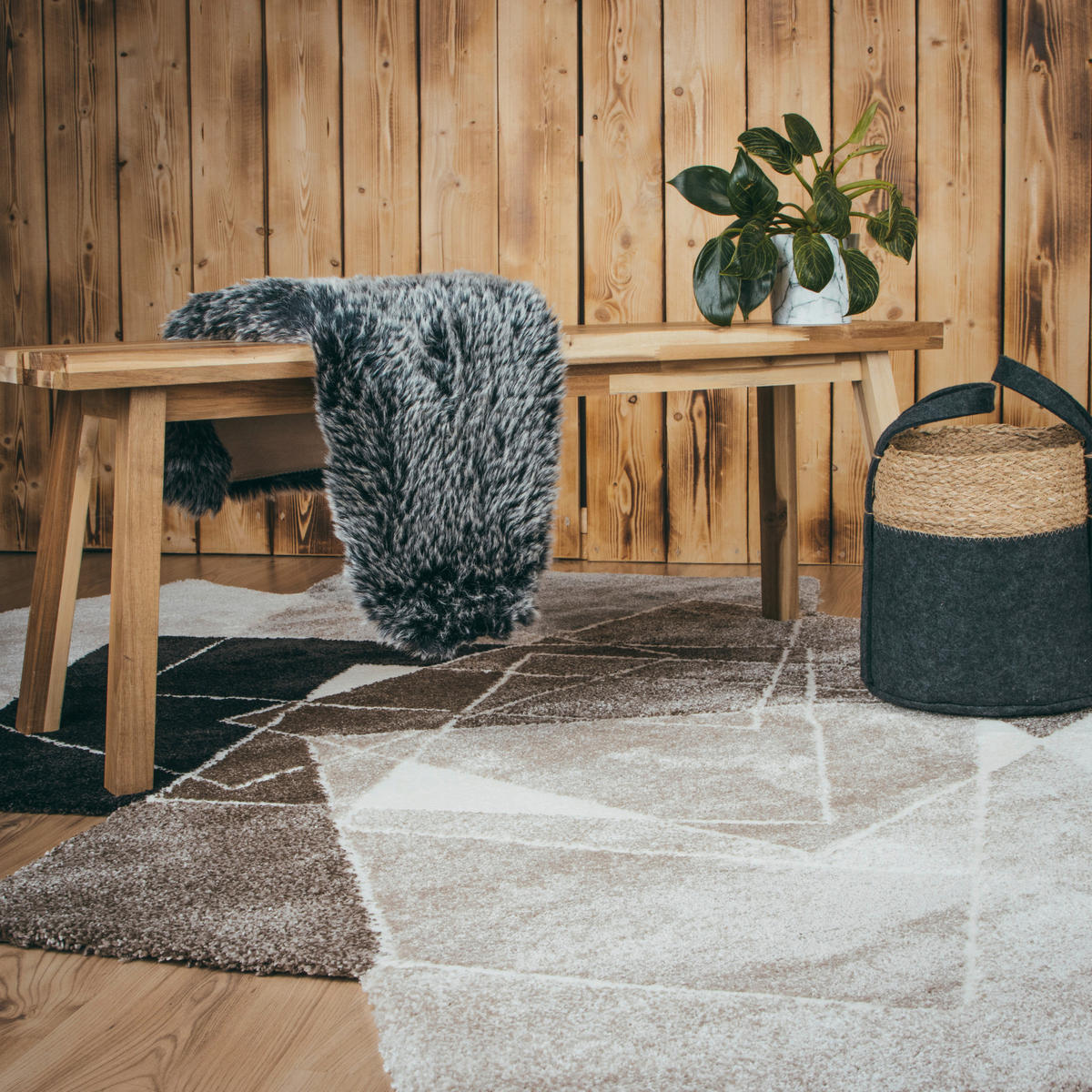 Obsession Teppich My Frost taupe B/L: ca. 160x230 cm My Frost - taupe (160,00/230,00cm) - Obsession
