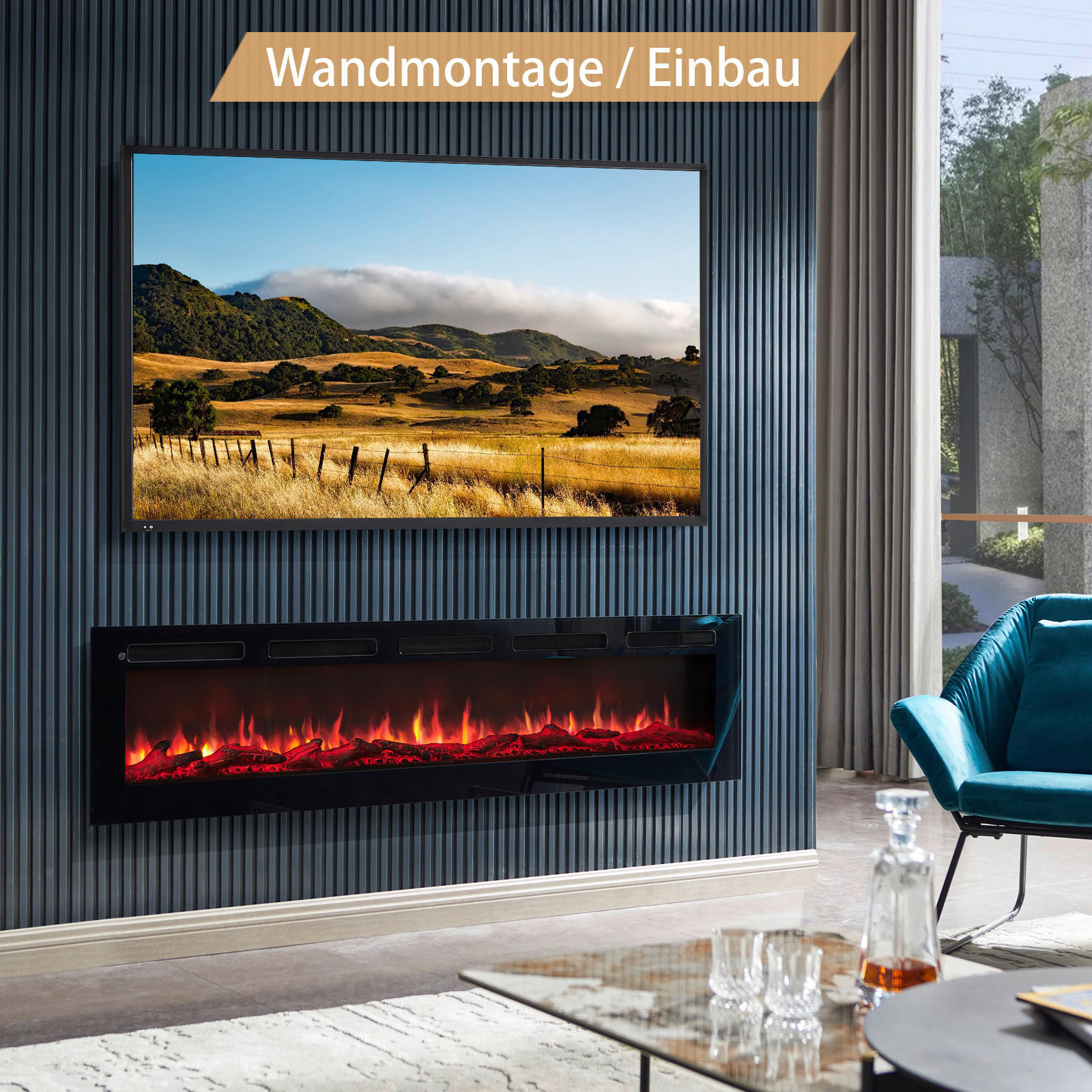 Luxus Poco Elektrischer Kamin Ebenbild