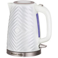 Russell Hobbs Edelstahl-Wasserkocher 26381-70 weiß Edelstahl Edelstahl B/H/T: ca. 22x24x17 cm ca. 1,7 l Groove - weiß/Edelstahl (22,00/24,00/17,00cm) - Russell Hobbs