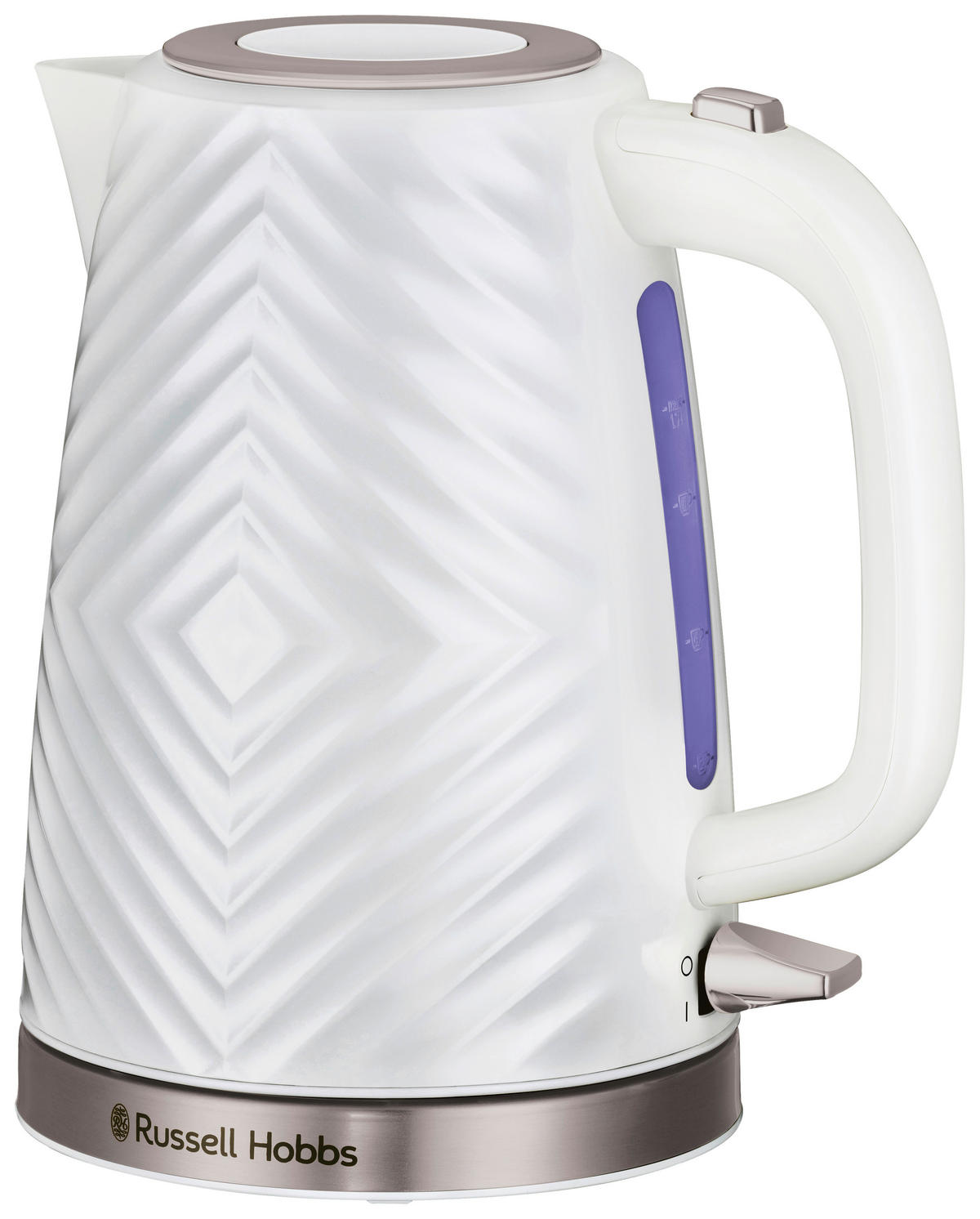 Russell Hobbs Edelstahl-Wasserkocher 26381-70 weiß Edelstahl Edelstahl B/H/T: ca. 22x24x17 cm ca. 1,7 l Groove - weiß/Edelstahl (22,00/24,00/17,00cm) - Russell Hobbs