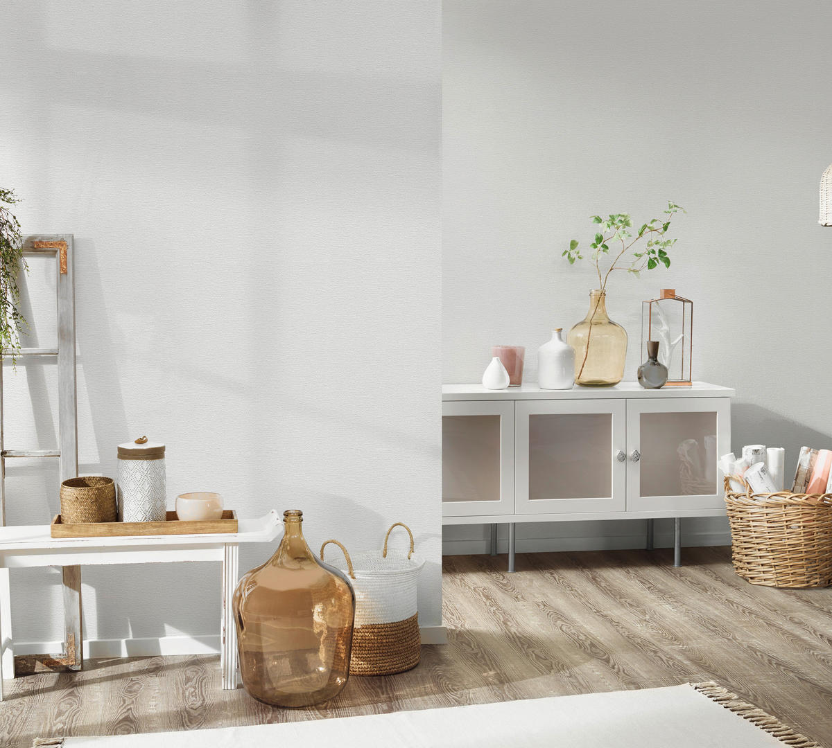 A.S.Creation Papiertapete weiß B/H/D: ca. 53x1500x13 cm Papiertapete - weiß (13,00/1500,00cm) - A.S.Creation