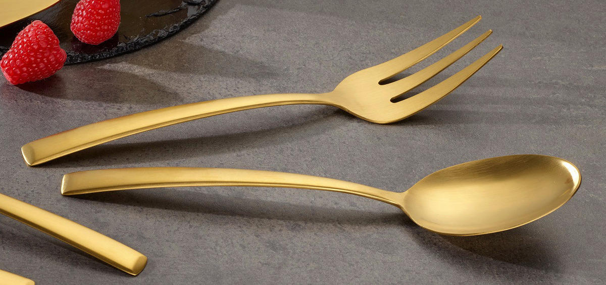 ECHTWERK Besteckset Avelino gold Edelstahl 68 tlg. Avelino - gold (23,30/1,00/2,00cm) - ECHTWERK