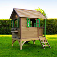 AXI Spielhaus Tom grün B/H/L: ca. 287x231x191 cm Tom - braun/grün (191,00/287,00/231,00cm) - AXI