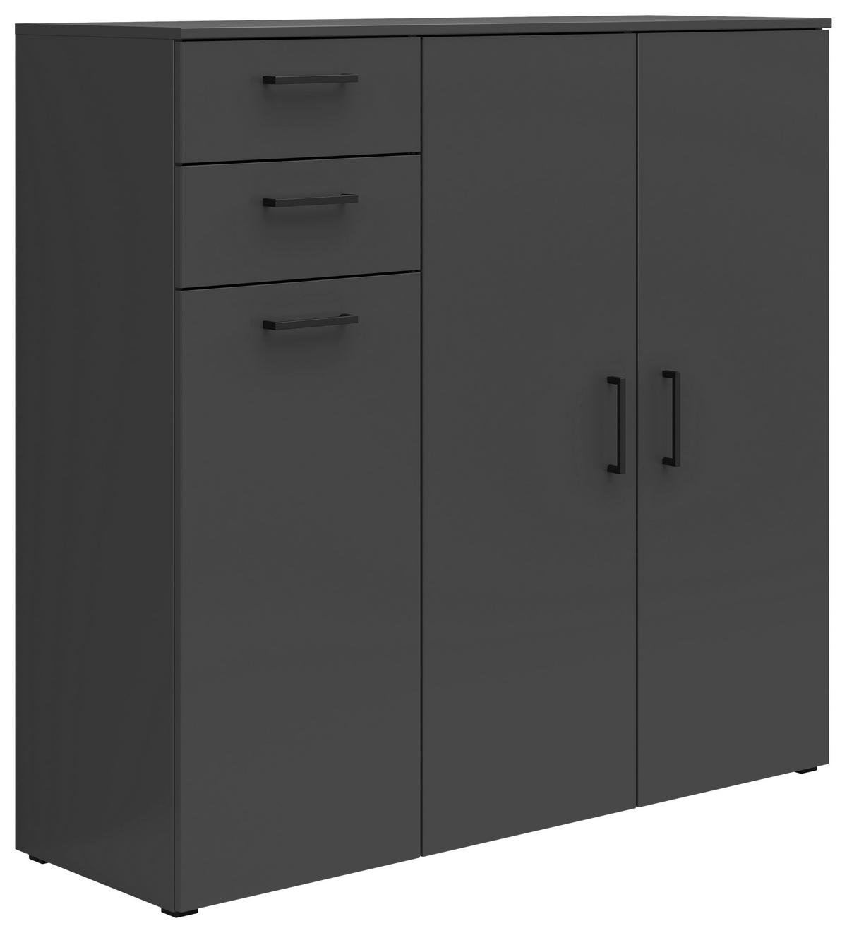 Kommode Multi-Stauraum Typ 33 anthrazit B/H/T: ca. 120x115x40 cm Multi-Stauraum Typ 33 - anthrazit (120,00/115,00/40,00cm)