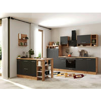 Respekta Winkelküche Hilde grau matt B/H/T: ca. 280x205x60 cm Hilde - Eiche/grau (280,00/205,00/60,00cm) - Respekta