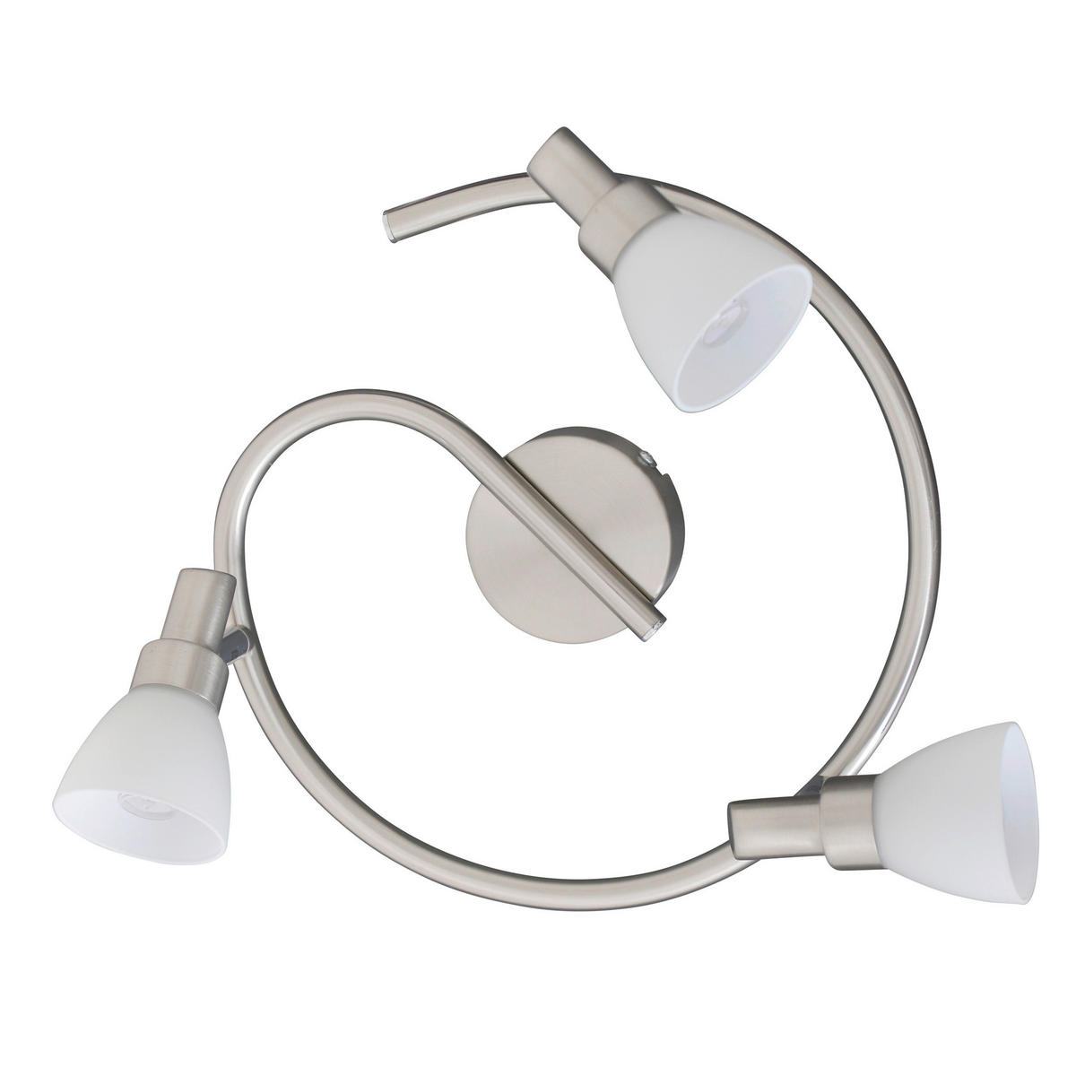 Näve Leuchten LED-Spot FELTRE mit G9 FELTRE NV1199450 stahlfarbig Metall Glas H/D: ca. 14x28 cm 3 Brennstellen LED Spot FELTRE mit G9 - stahlfarbig (28,00/14,00cm) - Näve Leuchten