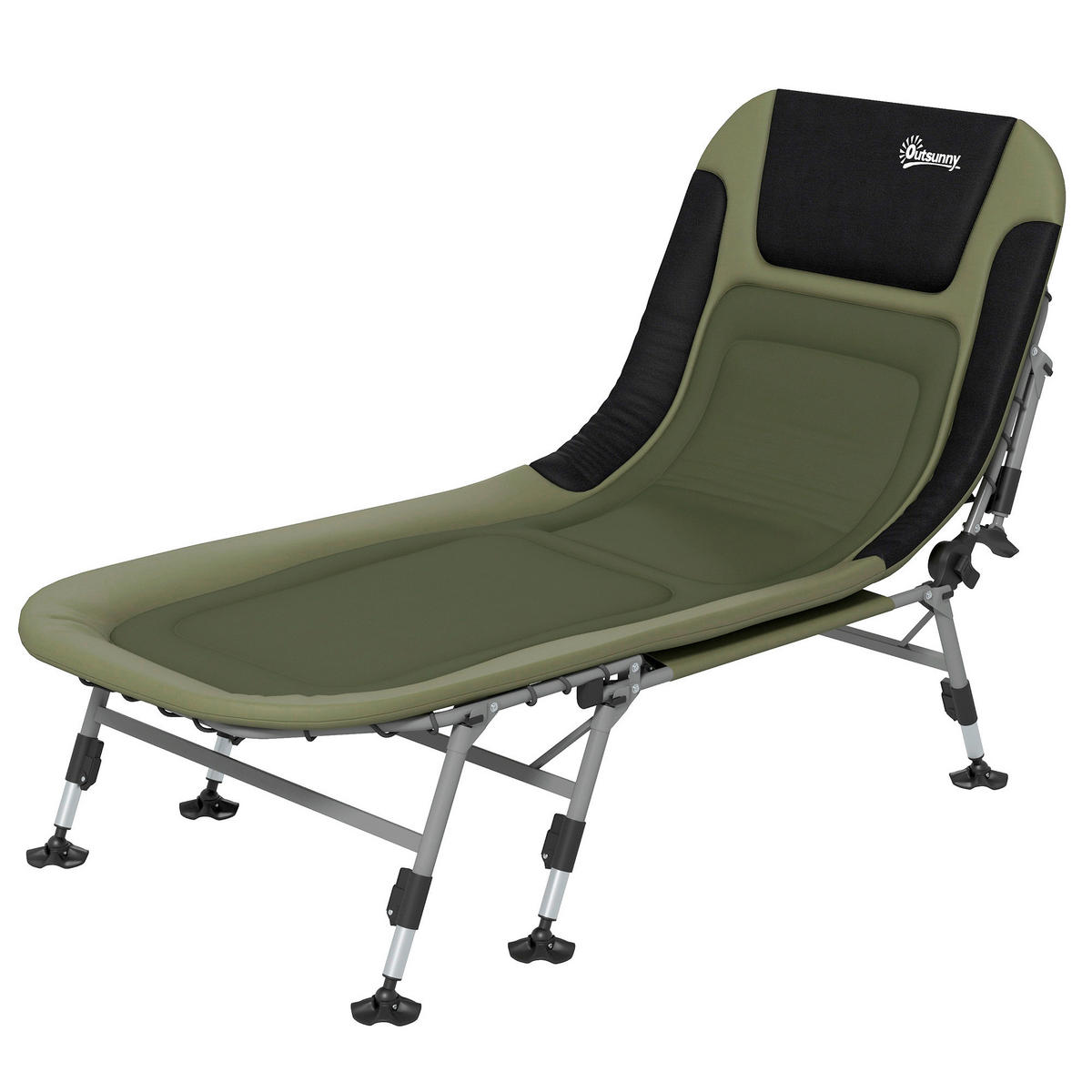 Outsunny Campingbett B/H/L: ca. 85x55x200 cm Campingbett - grün (200,00/85,00/55,00cm) - Outsunny