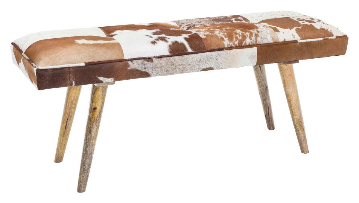 Wohnling Sitzbank natur Echtholz B/H/T: ca. 120x52x40 cm Sitzbank - natur (120,00/52,00/40,00cm) - Wohnling