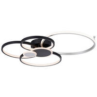 Just Light LED-Deckenleuchte schwarz Alu B/H/L: ca. 67x11,3x85 cm LED-Deckenleuchte_Papilon - schwarz (85,00/67,00/11,30cm) - Just Light