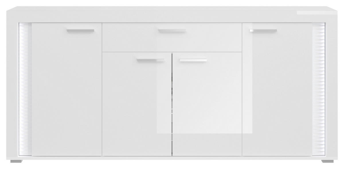 Sideboard Skylight weiß weiß Hochglanz B/H/T: ca. 182x84x42 cm Skylight - weiß (182,00/84,00/42,00cm)