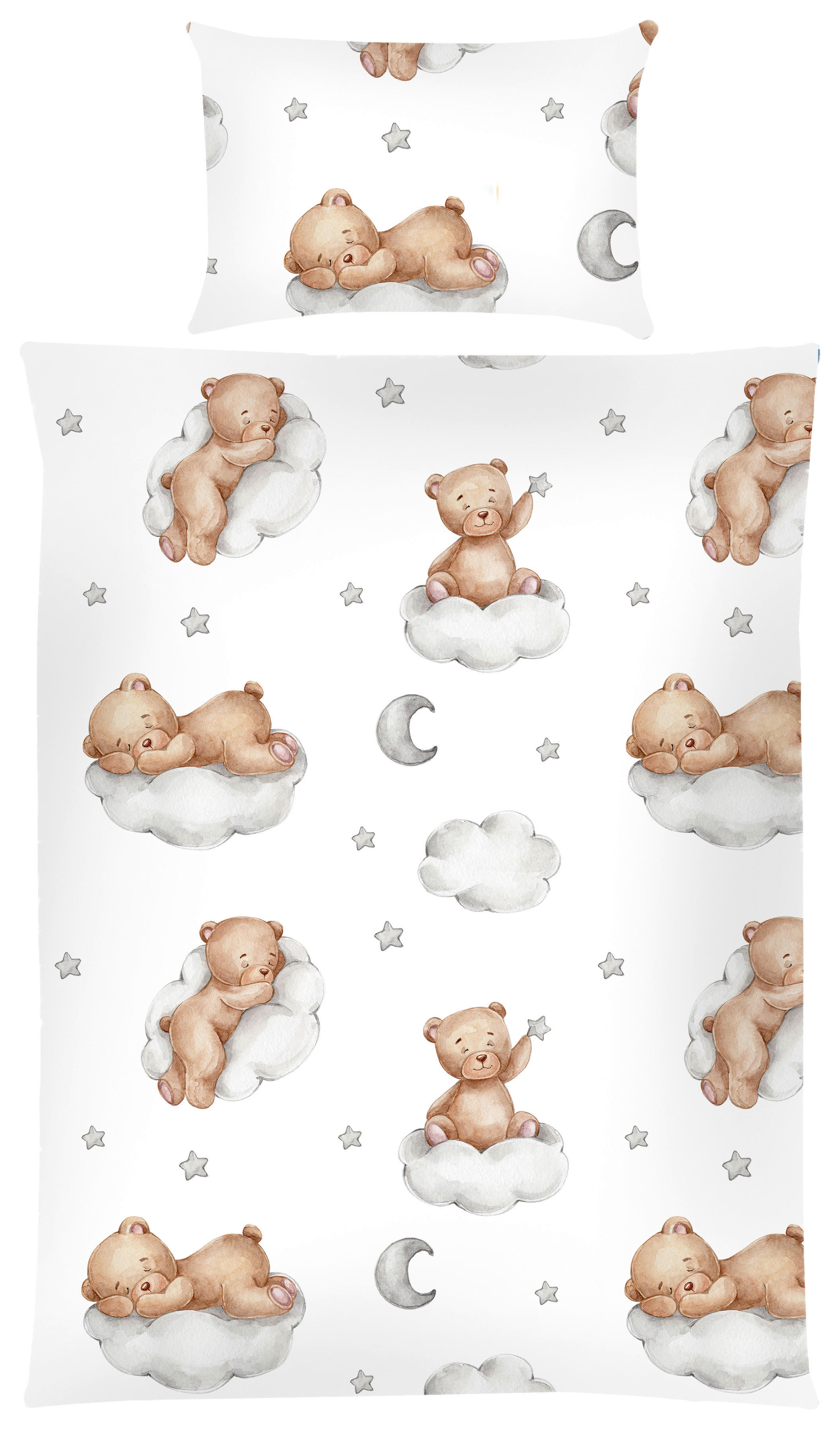 Renforce Bettwäsche Renforce Bettwäsche_Renforce Teddy 100x135cm - braun/weiß (100,00/135,00cm)