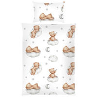 Renforce Bettwäsche Renforce Bettwäsche_Renforce Teddy 100x135cm - braun/weiß (100,00/135,00cm)