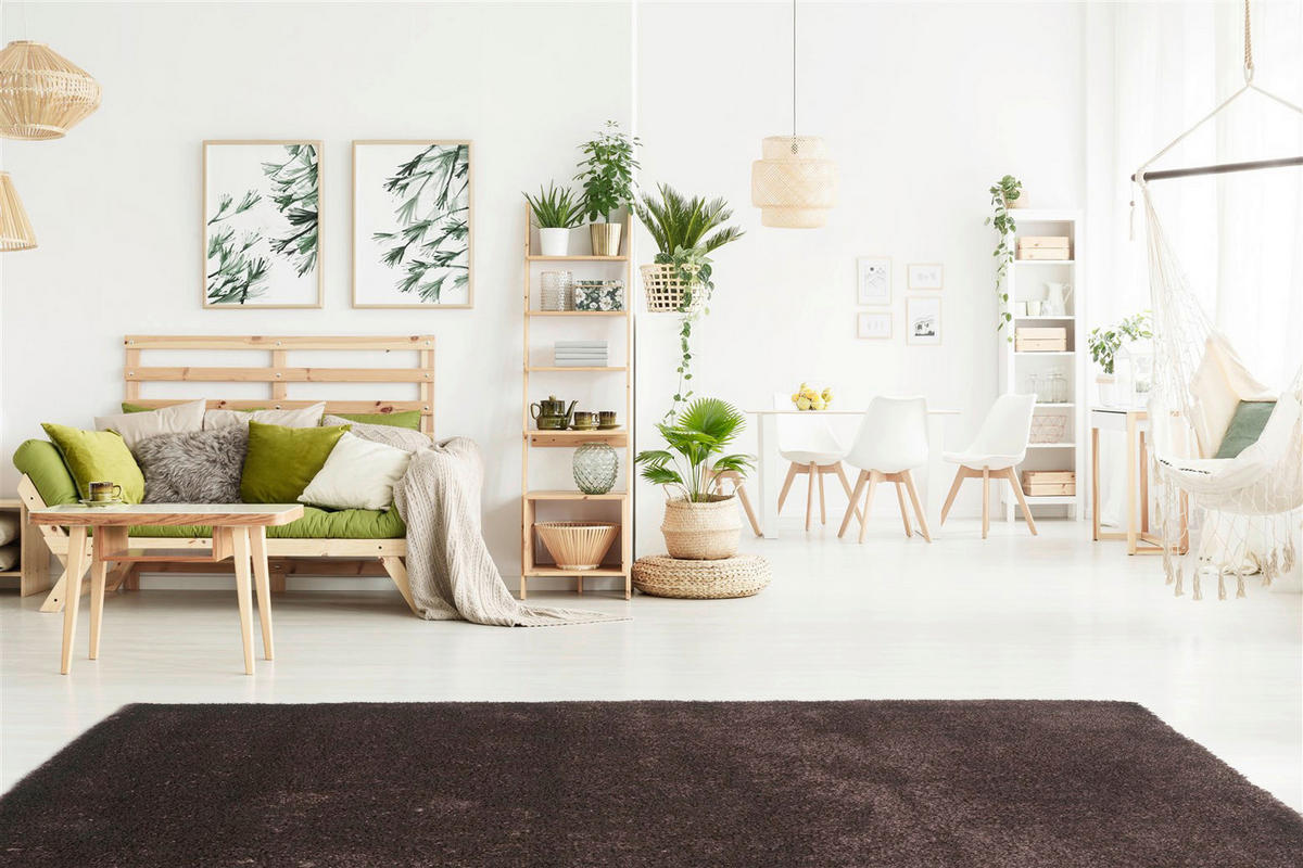 Arte Espina Hochflorteppich Soul 8120 Braun braun B/L: ca. 120x180 cm Soul 8120 Braun - braun (120,00/180,00cm) - Arte Espina