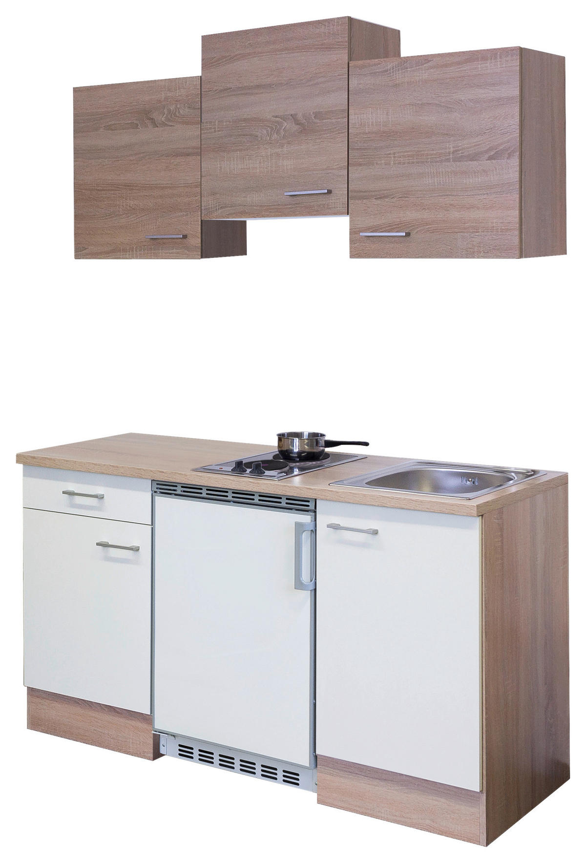 Küchenblock Samoa weiß B/H/T: ca. 151x226x60 cm Samoa - Eiche/weiß (151,00/226,00/60,00cm) - Flex-Well