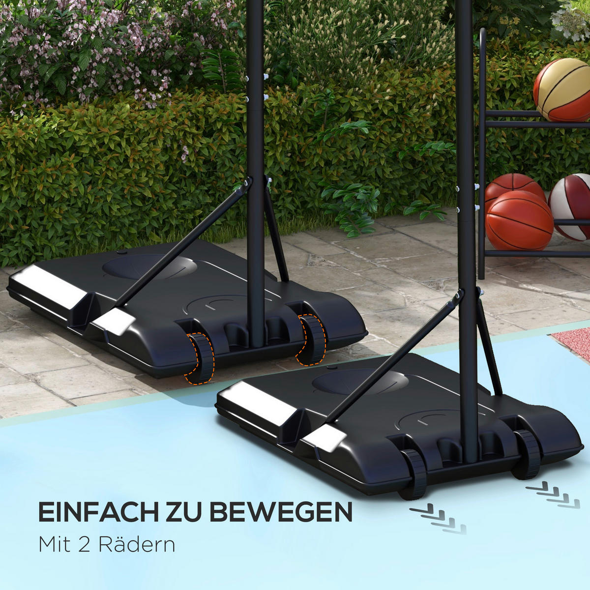 SPORTNOW Basketballkorb schwarz B/H/L: ca. 2,1x45,5x72 cm Basketballkorb - orange/schwarz (72,00/2,10/45,50cm) - SPORTNOW