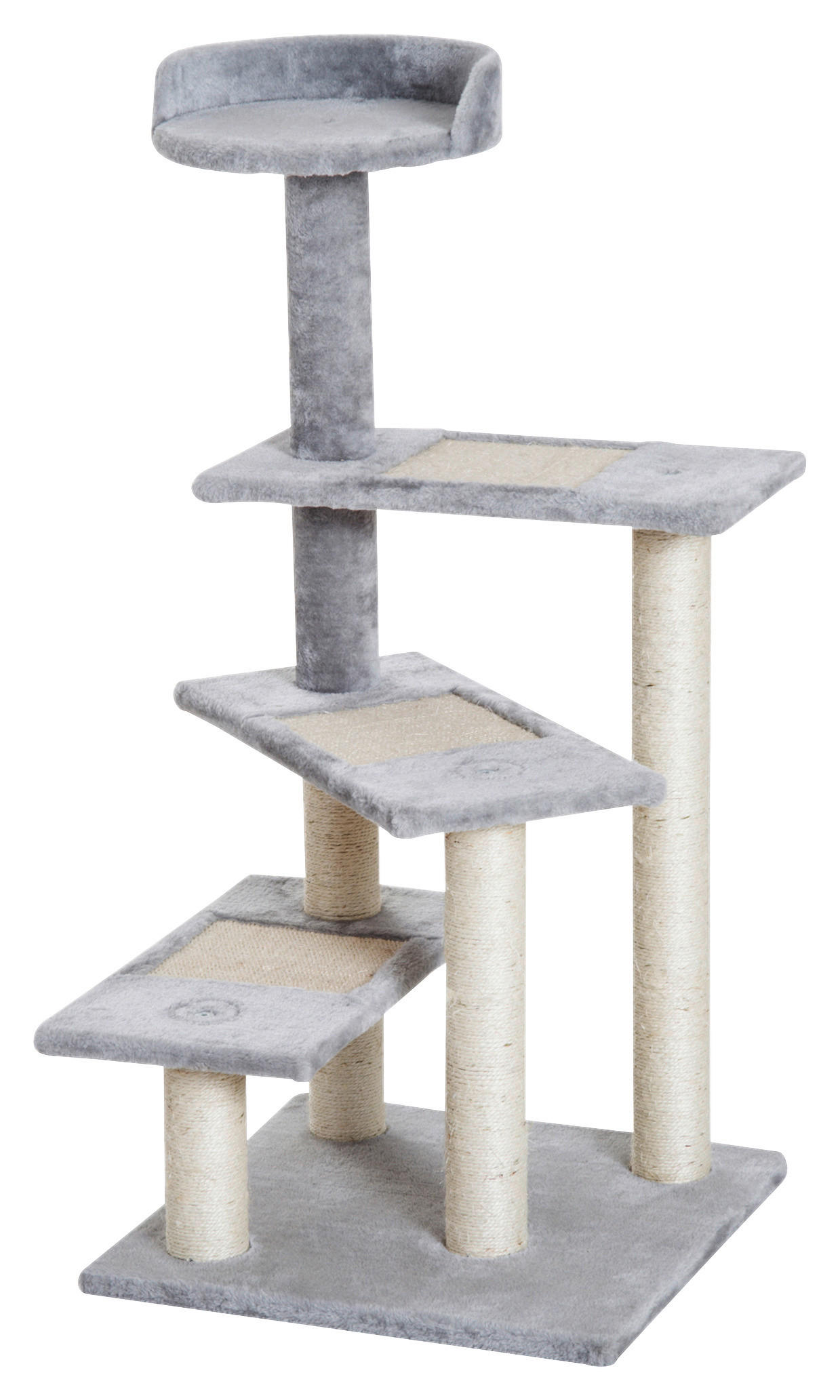 PawHut Kletterbaum beige Spanplatte B/H/L: ca. 48x101x48 cm Kletterbaum - beige/grau (48,00/48,00/101,00cm) - PawHut