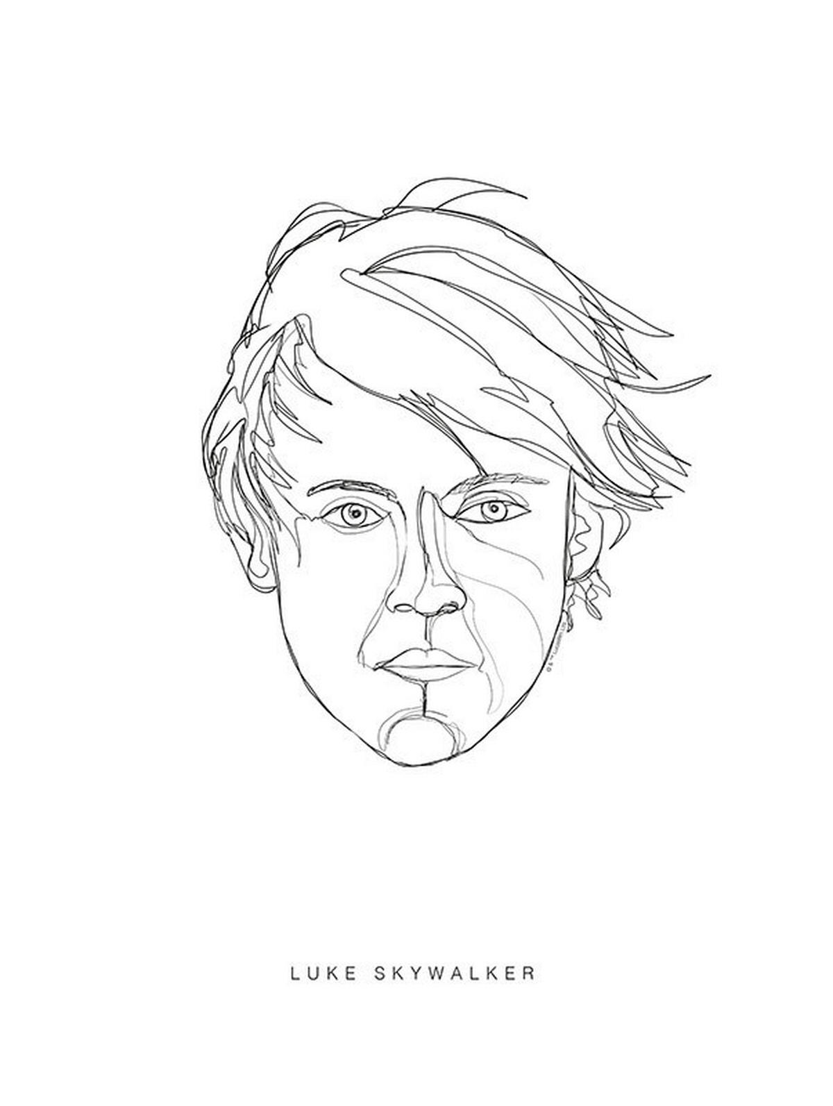 Komar Poster Star Wars Classic Force Faces Luke Star Wars - Classic B/L: ca. 30x40 cm Star Wars Classic Force Faces Luke - (30,00/40,00cm) - Komar