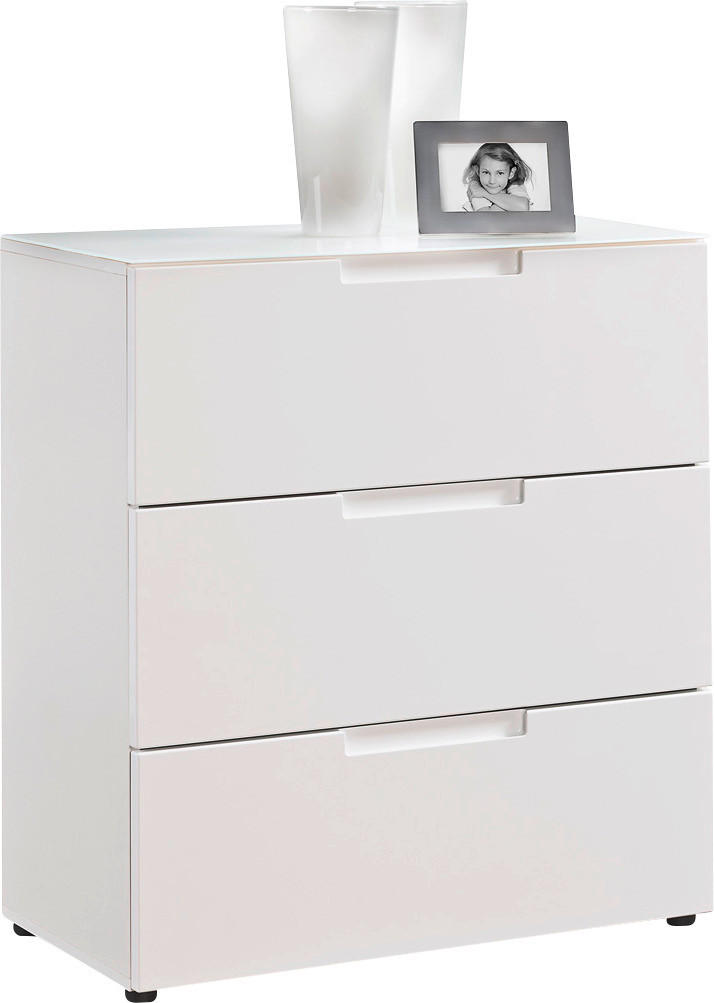 Schubkastenkommode Mailand B/H/T: ca. 80x89x40 cm Mailand - weiß (80,00/89,00/40,00cm)