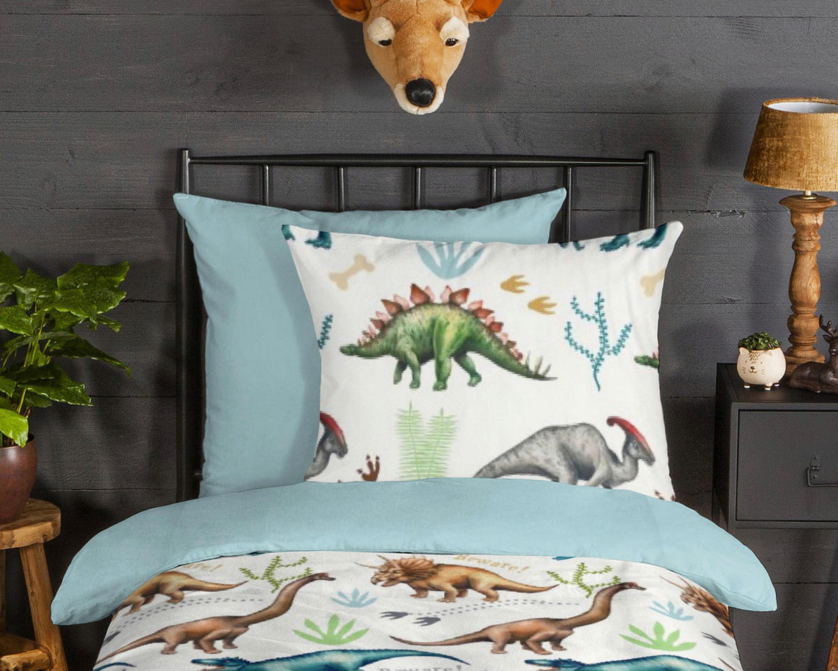 Baumwoll Bettwäsche Dino Flanell Dino - Multi (135,00/200,00cm) - Good Morning